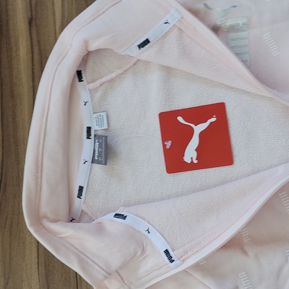 Nwt PUMA pale pink 1/4 zip crop sweater - Picture 4 of 4